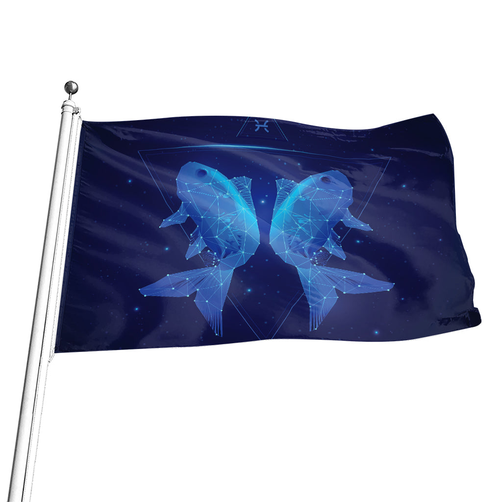 Pisces Horoscope Sign Print Flag