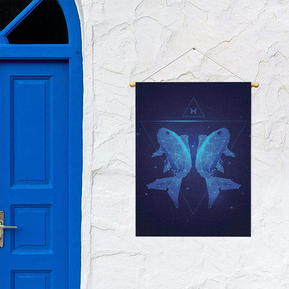 Pisces Horoscope Sign Print Garden Flag