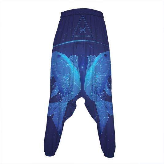 Pisces Horoscope Sign Print Hammer Pants