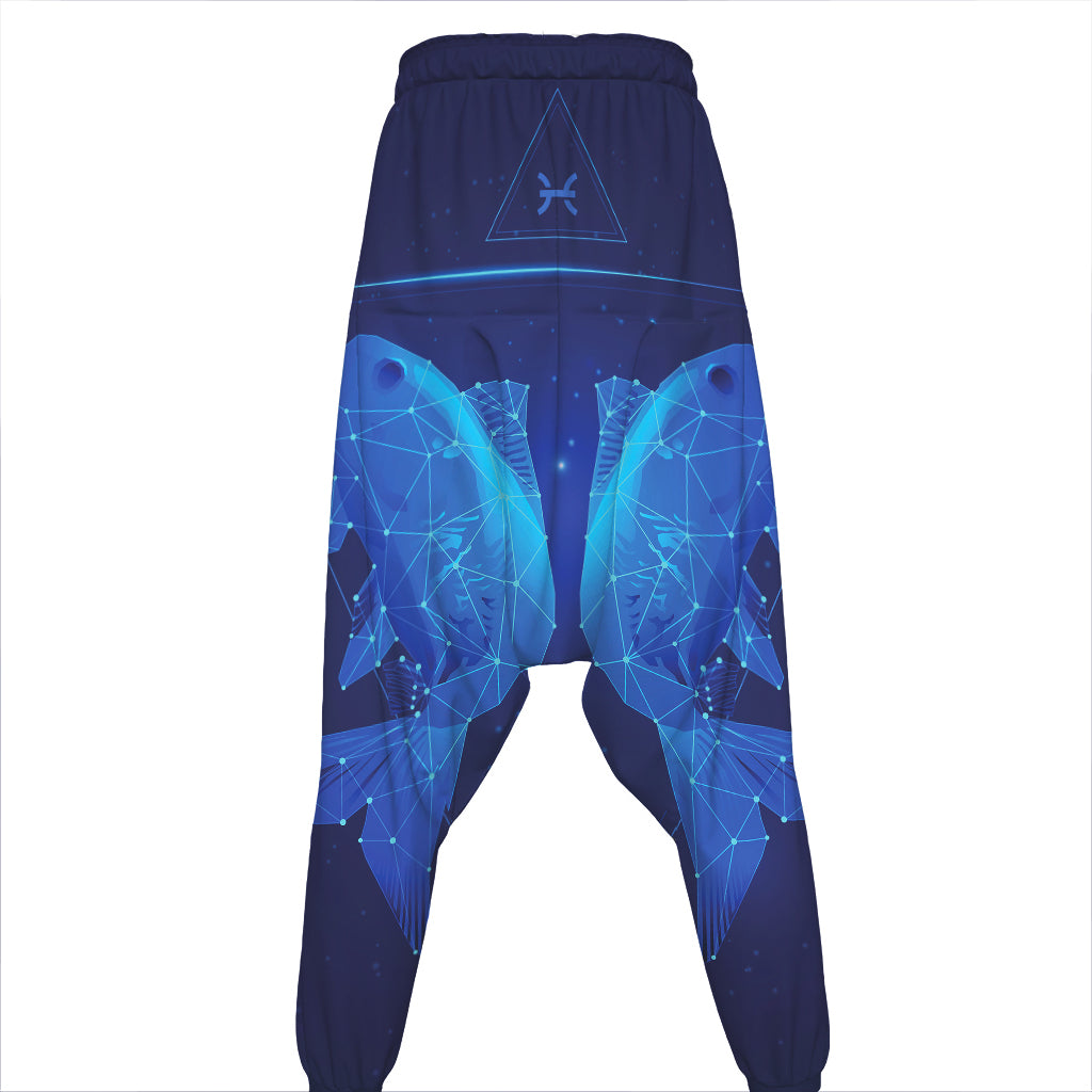 Pisces Horoscope Sign Print Hammer Pants