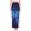 Pisces Horoscope Sign Print High Slit Maxi Skirt