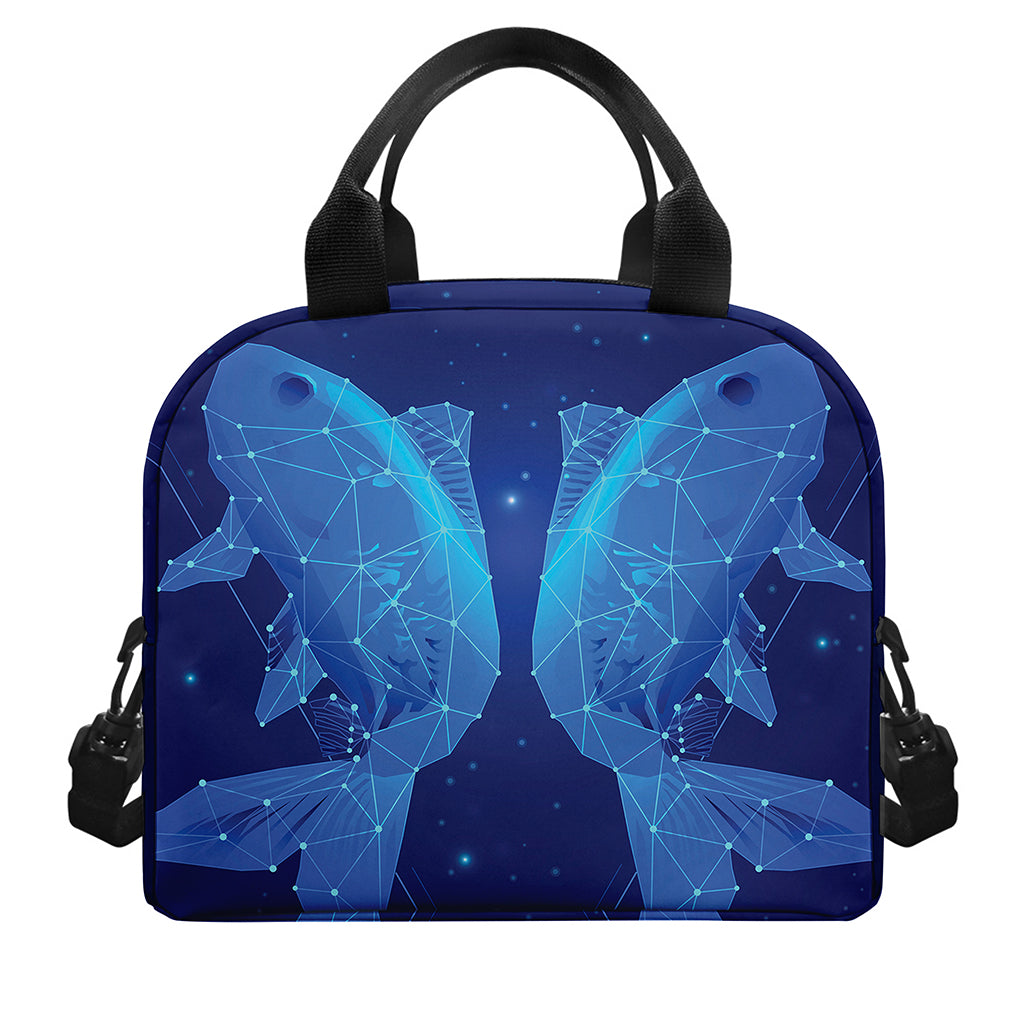 Pisces Horoscope Sign Print Insulated Lunch Bag