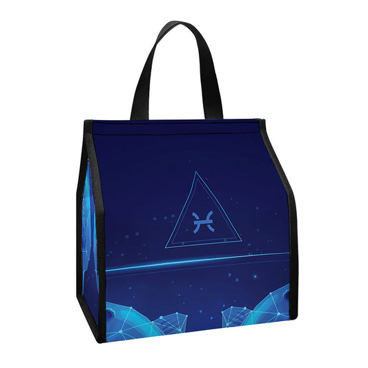 Pisces Horoscope Sign Print Insulated Lunch Tote