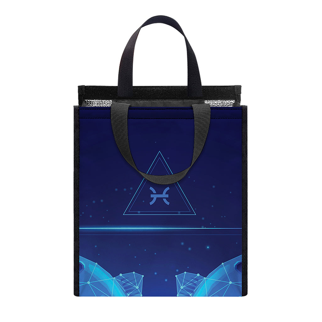 Pisces Horoscope Sign Print Insulated Lunch Tote