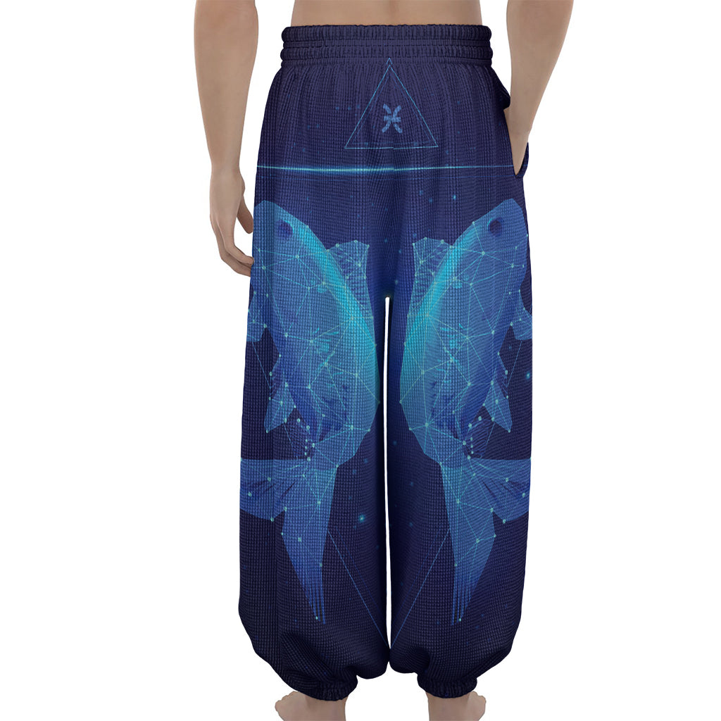 Pisces Horoscope Sign Print Lantern Pants