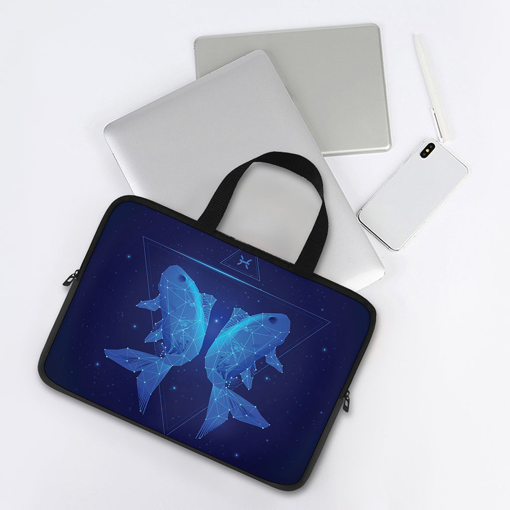 Pisces Horoscope Sign Print Laptop Sleeve With Handle