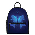 Pisces Horoscope Sign Print Leather Backpack
