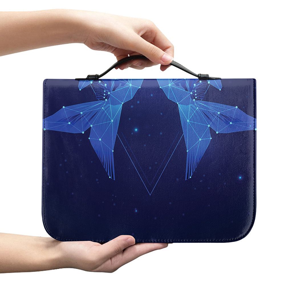 Pisces Horoscope Sign Print Leather Bible Cover