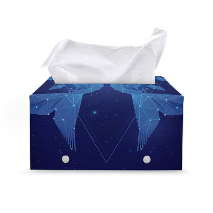 Pisces Horoscope Sign Print Leather Tissue Box Cover