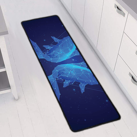 Pisces Horoscope Sign Print Long Kitchen Mat