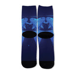 Pisces Horoscope Sign Print Long Socks