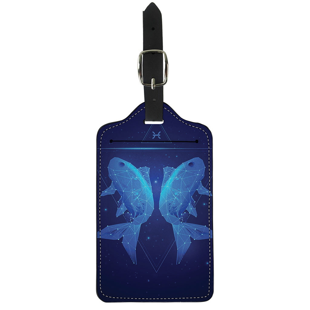 Pisces Horoscope Sign Print Luggage Tag