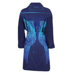 Pisces Horoscope Sign Print Men's Bathrobe