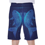 Pisces Horoscope Sign Print Men's Beach Shorts