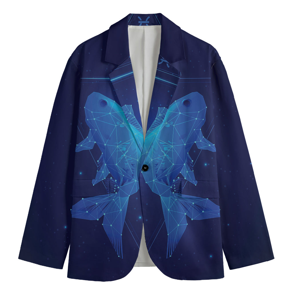 Pisces Horoscope Sign Print Men's Blazer