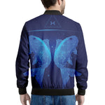 Pisces Horoscope Sign Print Men's Bomber Jacket