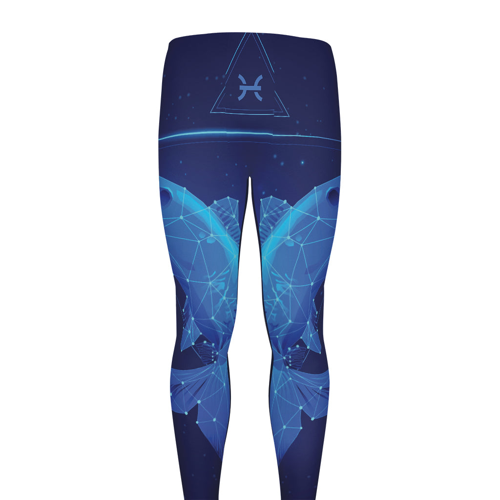 Pisces Horoscope Sign Print Men's leggings