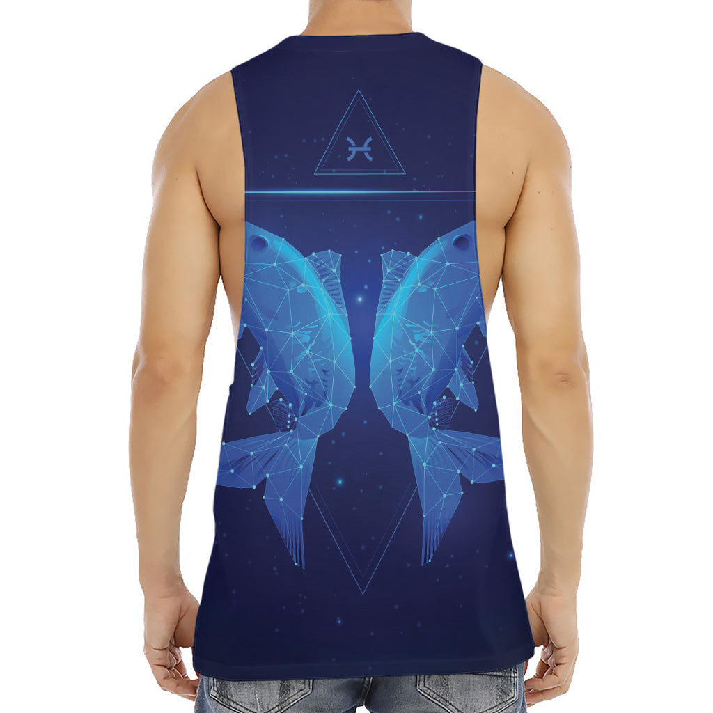 Pisces Horoscope Sign Print Men's Muscle Tank Top