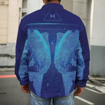 Pisces Horoscope Sign Print Men's Shirt Jacket