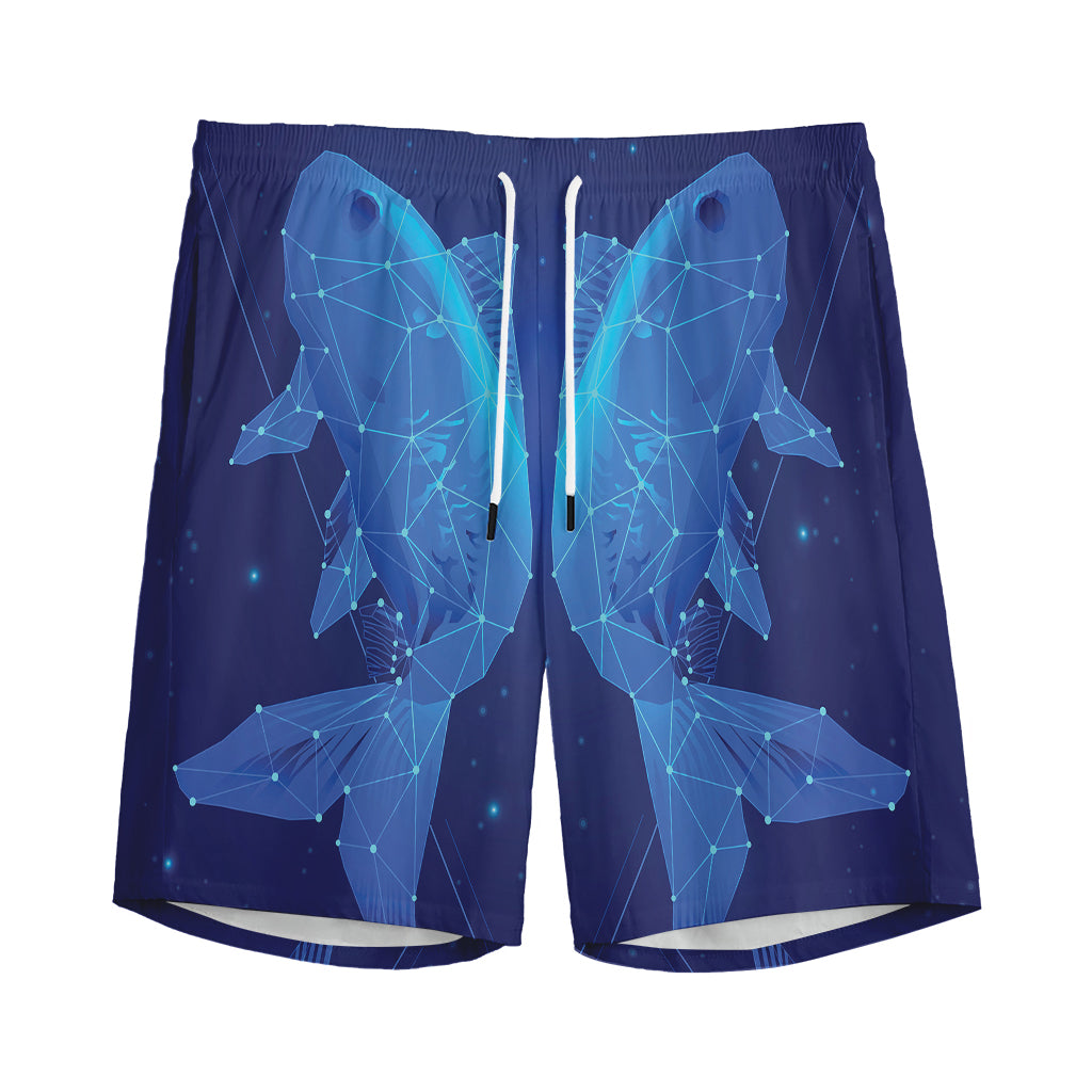 Pisces Horoscope Sign Print Men's Sports Shorts