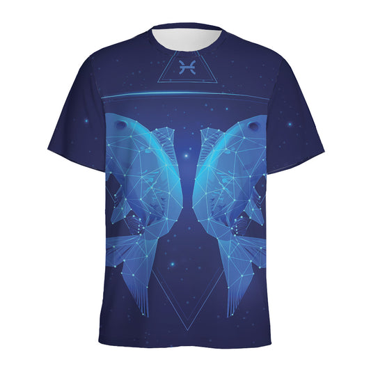 Pisces Horoscope Sign Print Men's Sports T-Shirt
