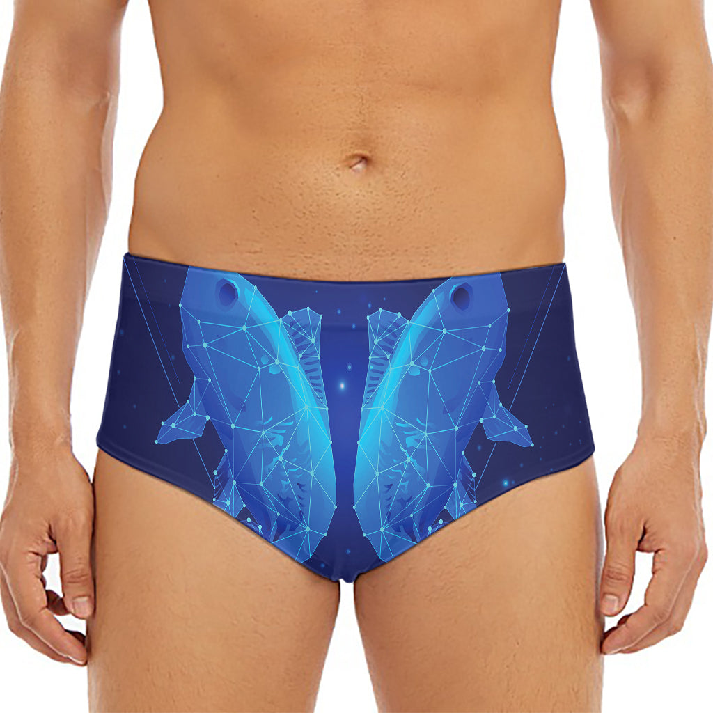 Pisces Horoscope Sign Print Men's Triangle Swim Briefs