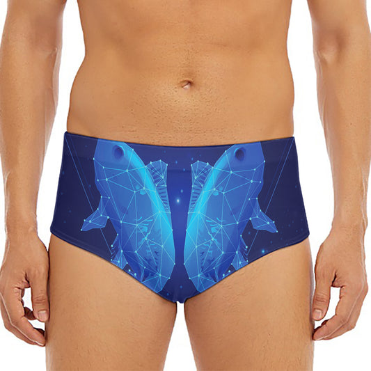 Pisces Horoscope Sign Print Men's Triangle Swim Briefs