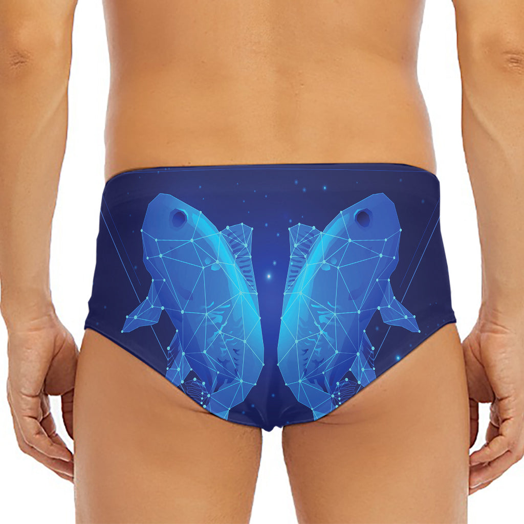 Pisces Horoscope Sign Print Men's Triangle Swim Briefs
