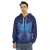 Pisces Horoscope Sign Print Men's Velvet Pullover Hoodie