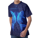 Pisces Horoscope Sign Print Men's Velvet T-Shirt