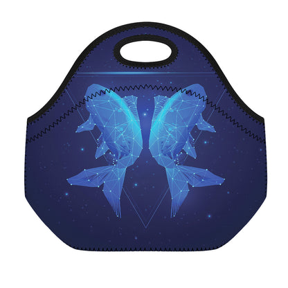 Pisces Horoscope Sign Print Neoprene Lunch Bag