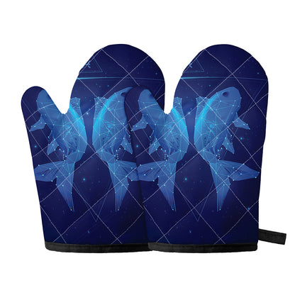 Pisces Horoscope Sign Print Oven Mitts