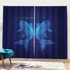 Pisces Horoscope Sign Print Pencil Pleat Curtains