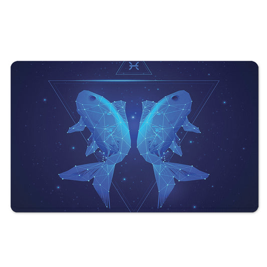 Pisces Horoscope Sign Print Polyester Doormat