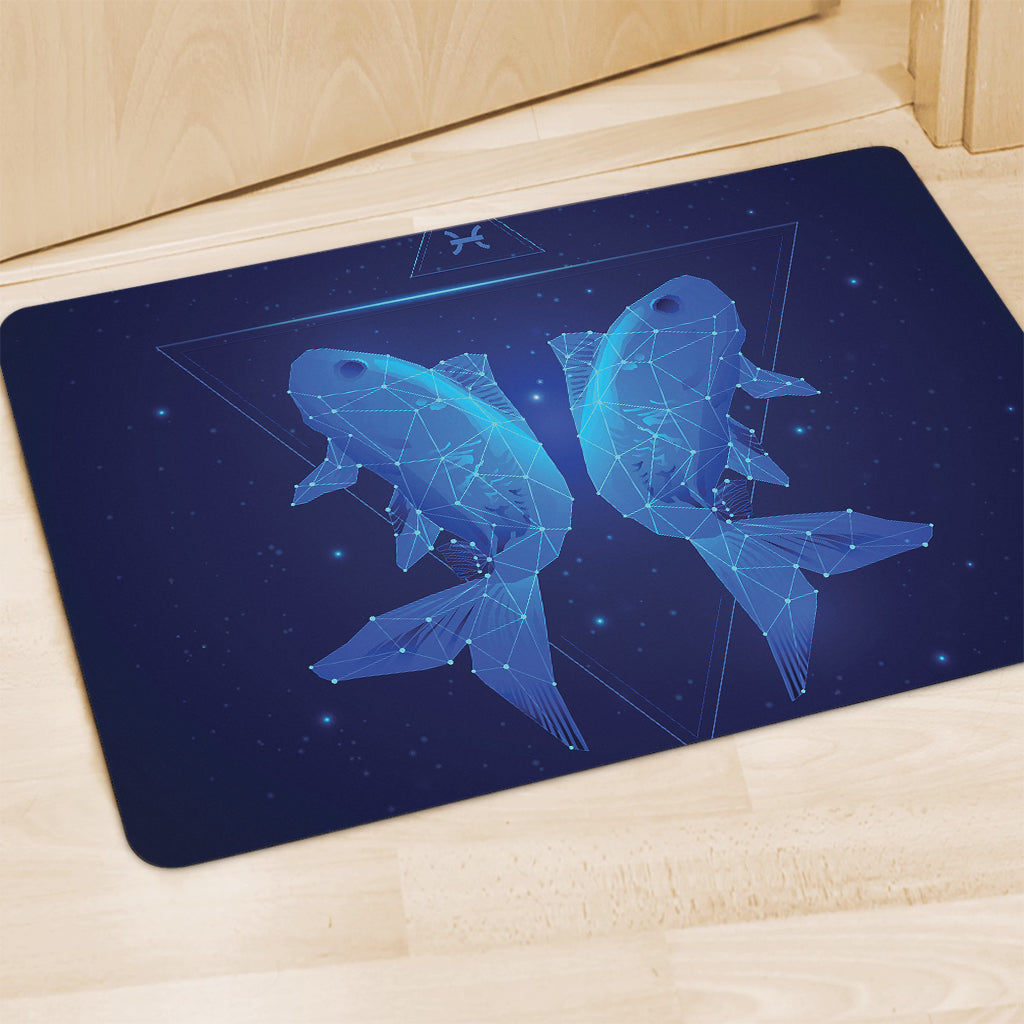 Pisces Horoscope Sign Print Polyester Doormat