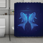 Pisces Horoscope Sign Print Polyester Shower Curtain