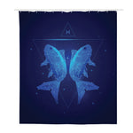 Pisces Horoscope Sign Print Polyester Shower Curtain