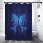 Pisces Horoscope Sign Print Premium Shower Curtain