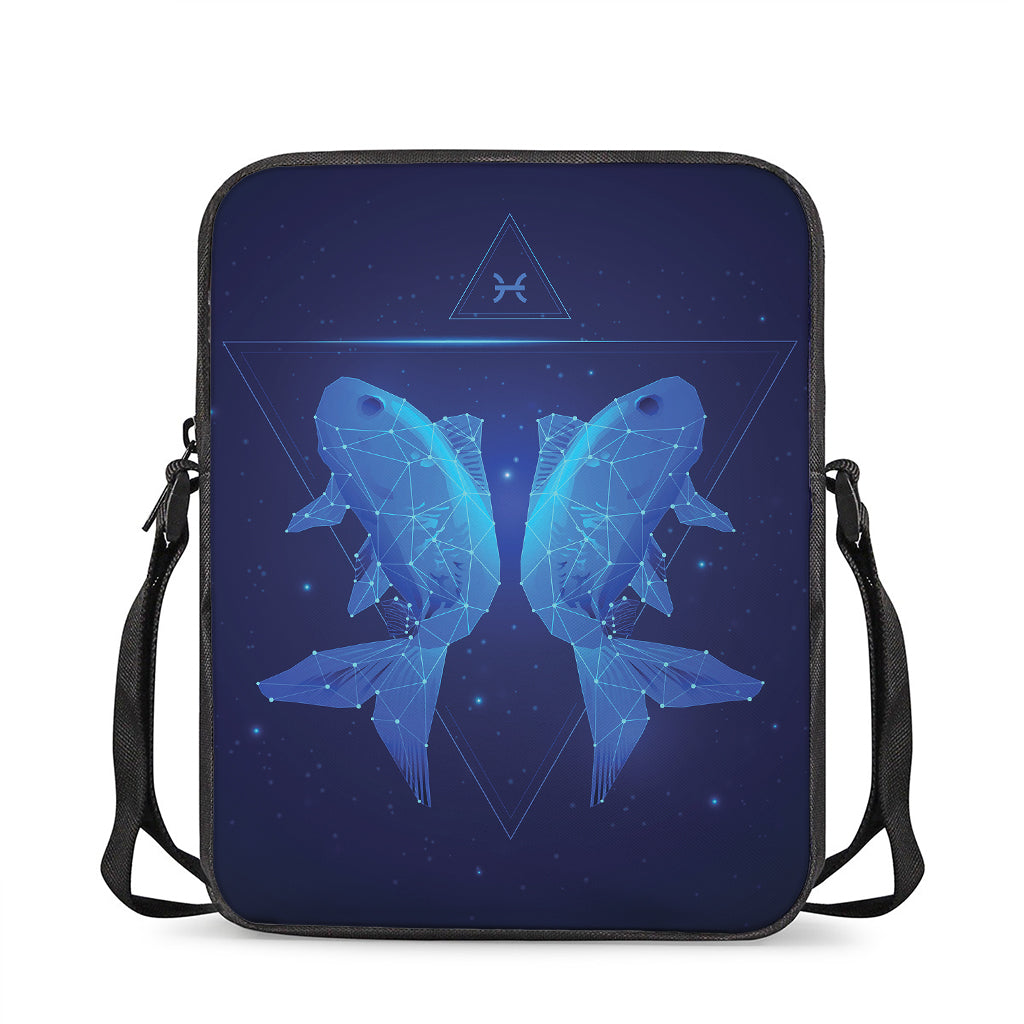 Pisces Horoscope Sign Print Rectangular Crossbody Bag