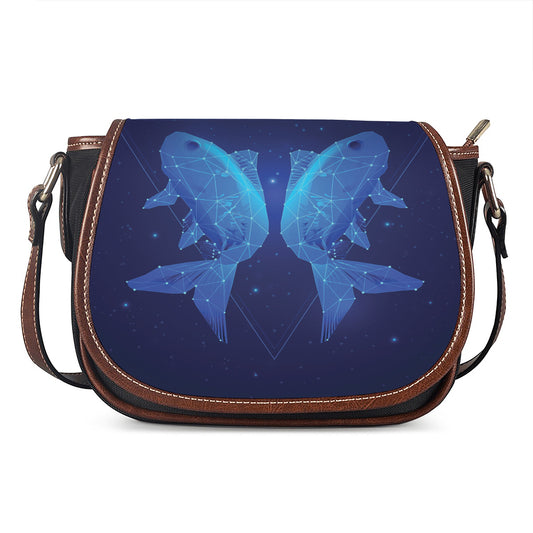 Pisces Horoscope Sign Print Saddle Bag