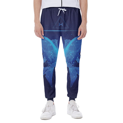 Pisces Horoscope Sign Print Scuba Joggers