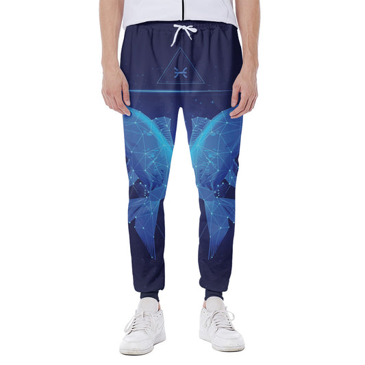 Pisces Horoscope Sign Print Scuba Joggers