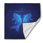 Pisces Horoscope Sign Print Silk Bandana