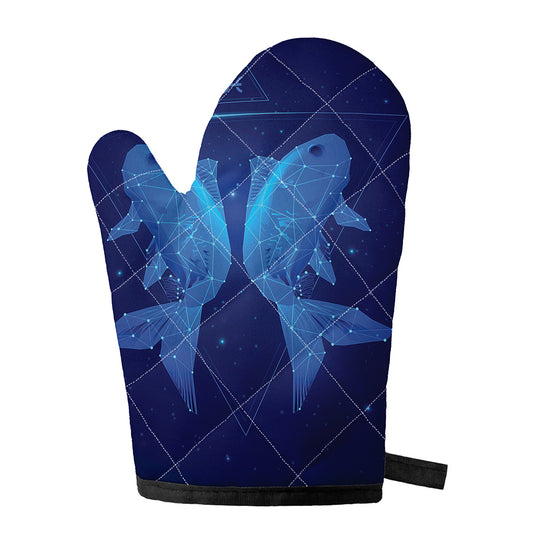 Pisces Horoscope Sign Print Single Oven Mitt