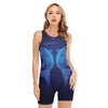 Pisces Horoscope Sign Print Sleeveless One Piece Swimsuit