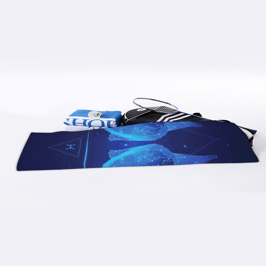 Pisces Horoscope Sign Print Sports Towel