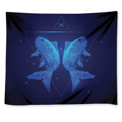 Pisces Horoscope Sign Print Tapestry