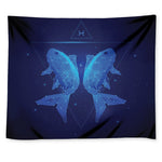 Pisces Horoscope Sign Print Tapestry