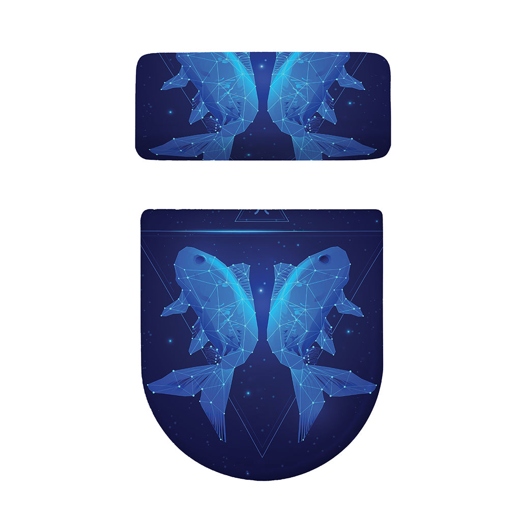 Pisces Horoscope Sign Print Toilet Lid And Tank Cover Set
