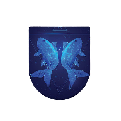Pisces Horoscope Sign Print Toilet Lid Cover